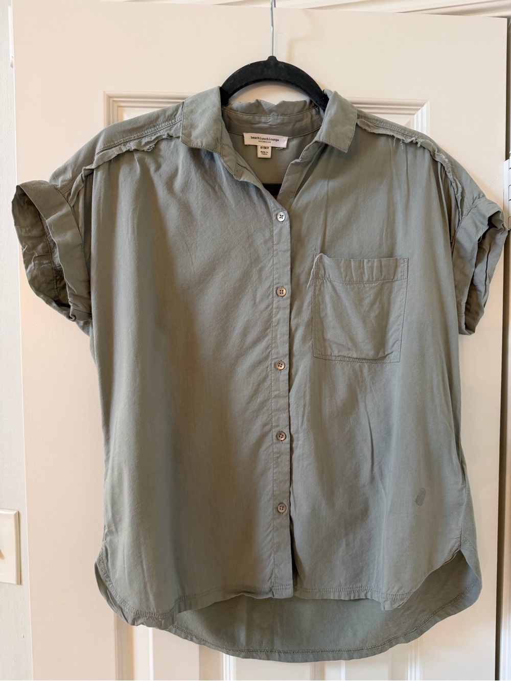 Light Olive Green Button-Up Shirt